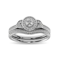 Thumbnail for Diamond Bridal Ring 1/5 ct tw in Round-cut 10K White Gold