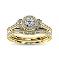 Thumbnail for Diamond Bridal Ring 1/5 ct tw in Round-cut 10K Yellow Gold