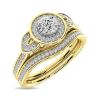 Thumbnail for Diamond Bridal Ring 1/5 ct tw in Round-cut 10K Yellow Gold