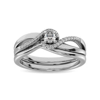 Thumbnail for Diamond Bridal Ring 1/4 ct tw in Round-cut 10K White Gold