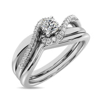 Thumbnail for Diamond Bridal Ring 1/4 ct tw in Round-cut 10K White Gold