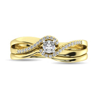 Thumbnail for Diamond Bridal Ring 1/4 ct tw in Round-cut 10K Yellow Gold