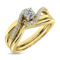 Thumbnail for Diamond Bridal Ring 1/4 ct tw in Round-cut 10K Yellow Gold