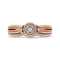 Thumbnail for Diamond Bridal Ring 1/4 ct tw in Round-cut 10K in Rose Gold
