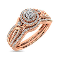 Thumbnail for Diamond Bridal Ring 1/4 ct tw in Round-cut 10K in Rose Gold