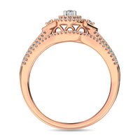Thumbnail for Diamond Bridal Ring 1/4 ct tw in Round-cut 10K in Rose Gold