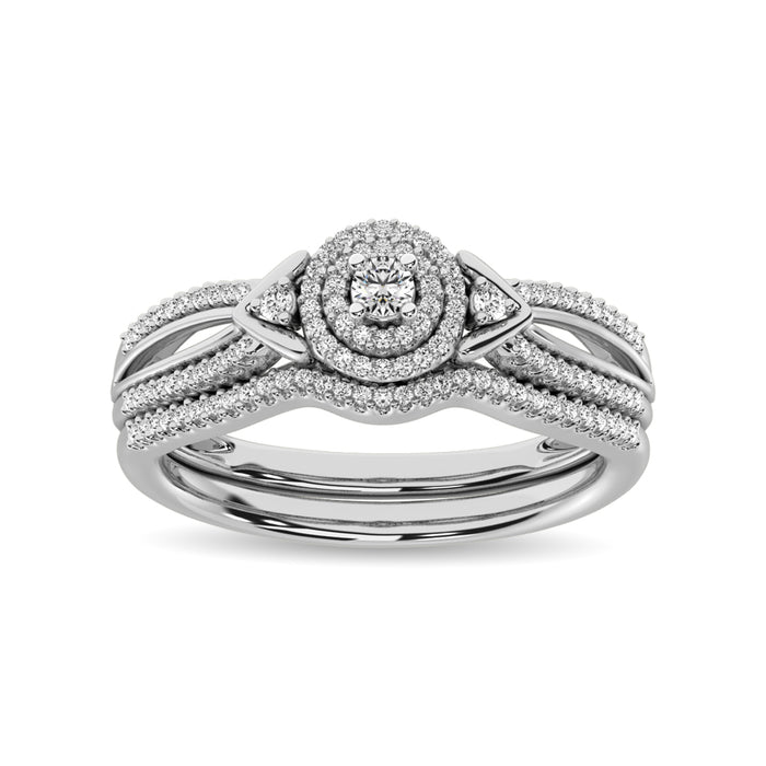 Diamond Bridal Ring 1/4 ct tw in Round-cut 10K in White Gold