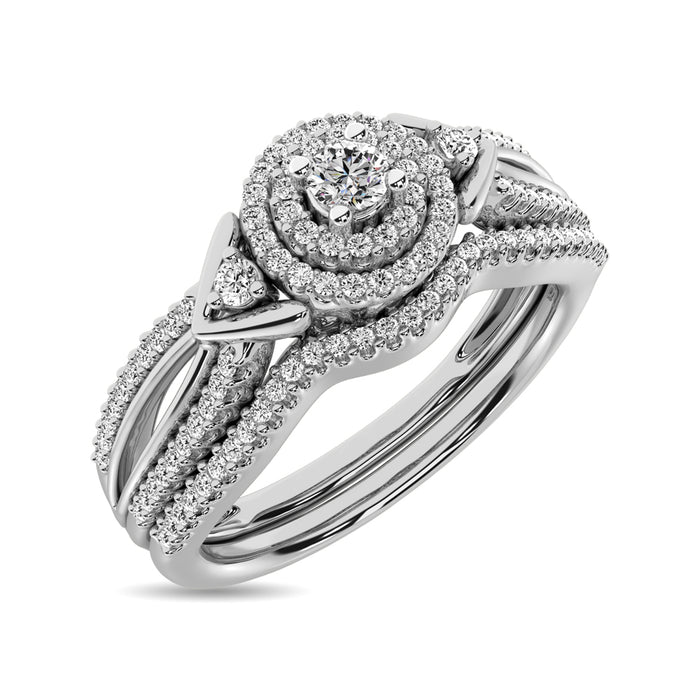 Diamond Bridal Ring 1/4 ct tw in Round-cut 10K in White Gold