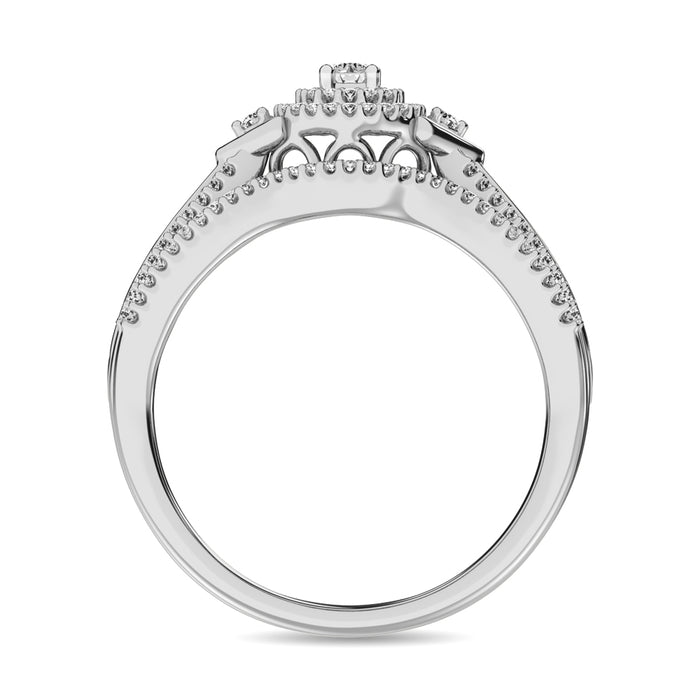 Diamond Bridal Ring 1/4 ct tw in Round-cut 10K in White Gold