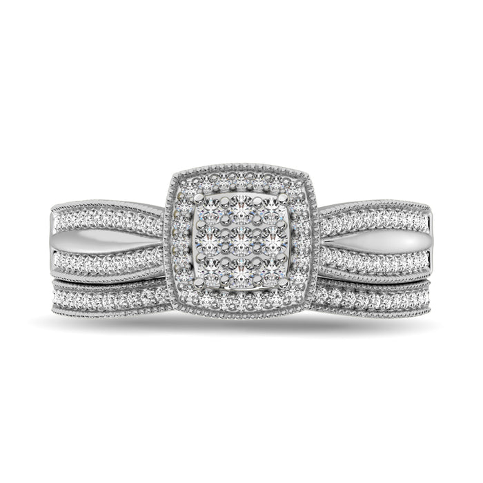 Diamond Bridal Ring 1/4 ct tw in Round-cut 10K in White Gold