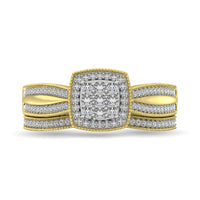 Thumbnail for Diamond Bridal Ring 1/4 ct tw in Round-cut 10K in Yellow Gold