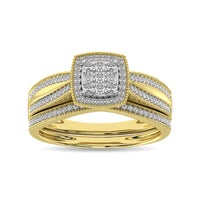 Thumbnail for Diamond Bridal Ring 1/4 ct tw in Round-cut 10K in Yellow Gold