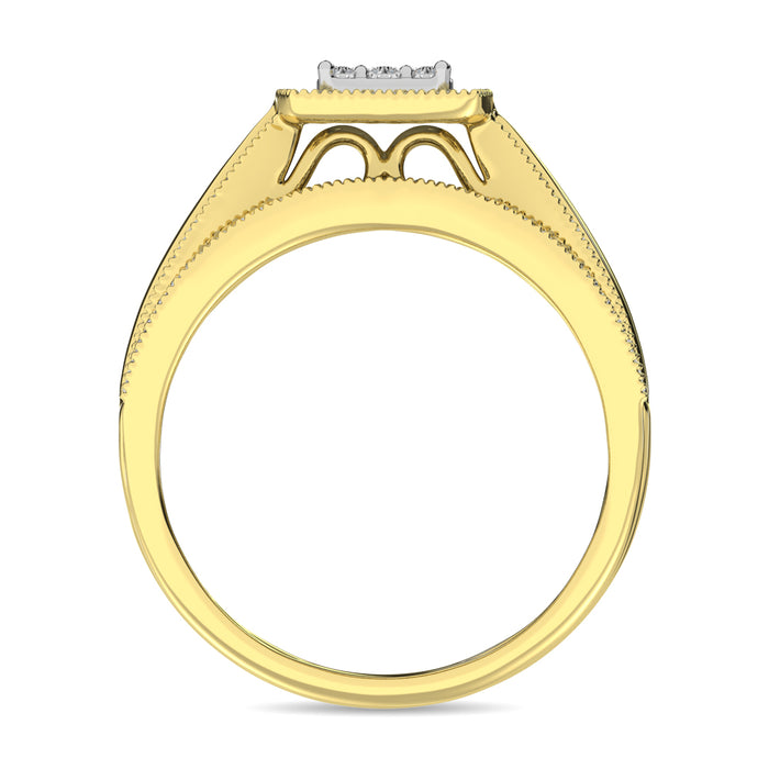 Diamond Bridal Ring 1/4 ct tw in Round-cut 10K in Yellow Gold