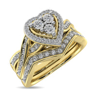 Thumbnail for Diamond Bridal Ring 1/5 ct tw in Round-cut 10K in Yellow Gold