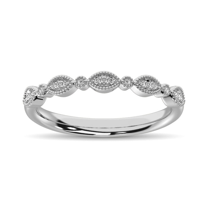 Diamond 1/50 ct tw Stackable Band in Sterling Silver