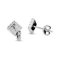 Thumbnail for Diamond 1/3 ct tw Fashion Earrings in 10K White Gold