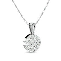Thumbnail for Diamond Round Shape Pendant 1/5 ct tw in 10K White Gold