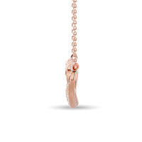 Thumbnail for Diamond Duel Heart Fashion Necklace 1/8 ct tw in 10K Rose Gold