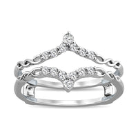 Thumbnail for Diamond Guard Ring 1/4 ct tw in 10K White Gold