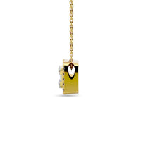 Thumbnail for Diamond 1/4 Ct.Tw. Round and Baguette Fashion Pendant in 14K Yellow Gold