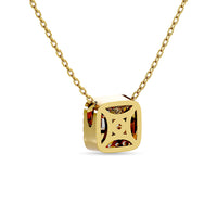 Thumbnail for Diamond 1/4 Ct.Tw. Round and Baguette Fashion Pendant in 14K Yellow Gold