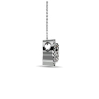 Thumbnail for Diamond 1/2 ct tw Oval Shape Cluster Pendant  in 14K White Gold