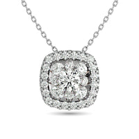 Thumbnail for Diamond Round Shape Pendant 1/2 ct tw Round Cut in 14K White Gold