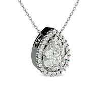 Thumbnail for Diamond 1/2 ct tw Pear Shape Fashion Pendant in 14K White Gold
