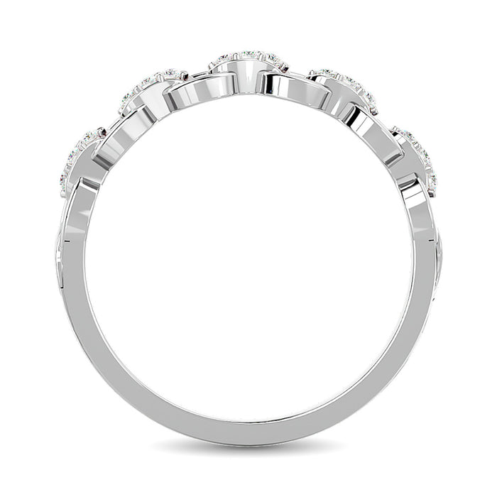 10K White Gold 1/10 Ct.Tw. Diamond Fashion Ring