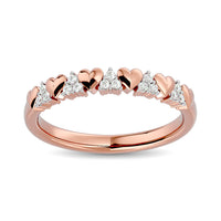 Thumbnail for Diamond 1/10 ct tw Heart Stackable Ring in 10K Rose Gold