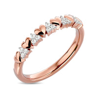 Thumbnail for Diamond 1/10 ct tw Heart Stackable Ring in 10K Rose Gold