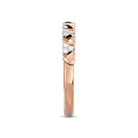 Thumbnail for Diamond 1/10 ct tw Heart Stackable Ring in 10K Rose Gold