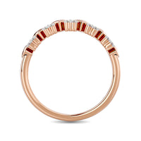 Thumbnail for Diamond 1/10 ct tw Heart Stackable Ring in 10K Rose Gold