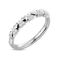Thumbnail for Diamond 1/10 ct tw Heart Stackable Ring in 10K White Gold