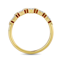 Thumbnail for Diamond 1/10 ct tw Heart Stackable Ring in 10K Yellow Gold