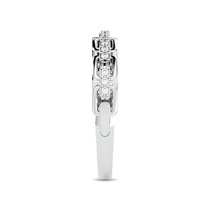 Diamond 1/10 ct tw Ladies band in 10K White Gold