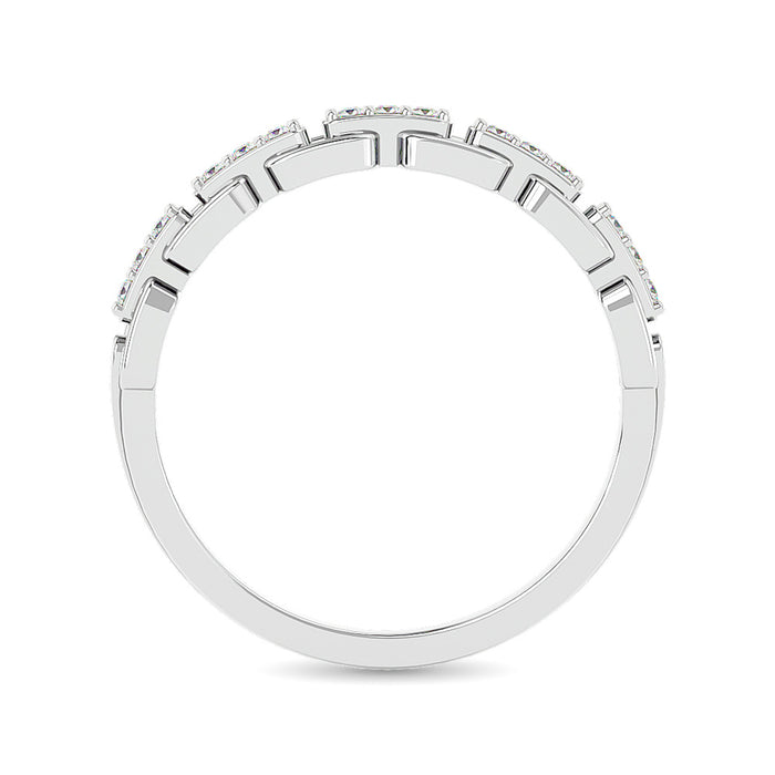 Diamond 1/10 ct tw Ladies band in 10K White Gold