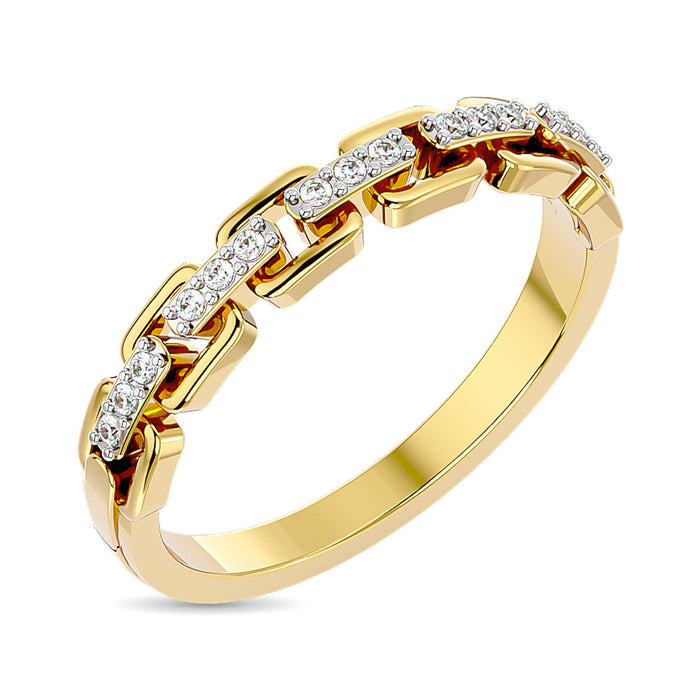 Diamond 1/10 ct tw Ladies band in 10K Yellow Gold