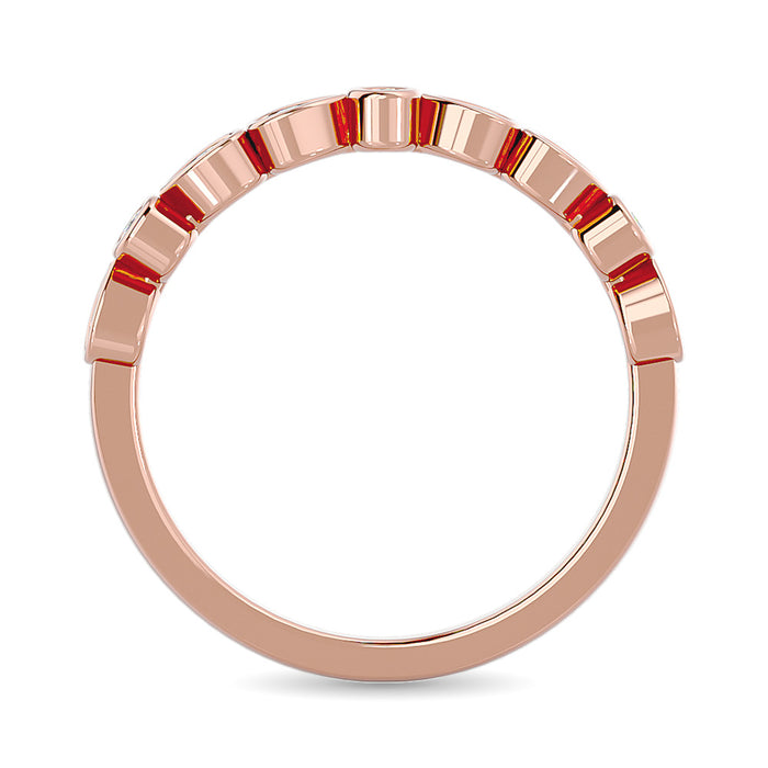 Diamond Stackable Band 1/10 ct tw in 10K Rose Gold