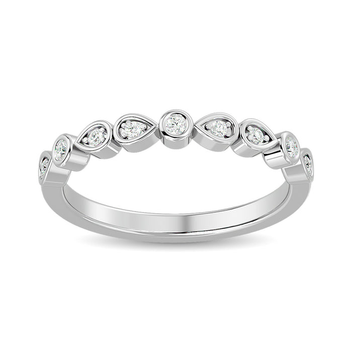 Diamond Stackable Band 1/10 ct tw in 10K White Gold