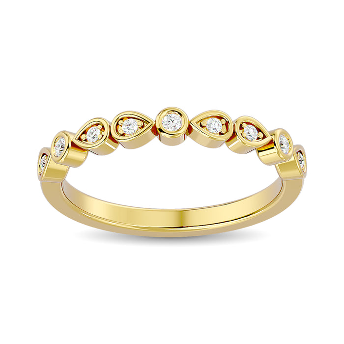 Diamond 1/10 ct tw Stackable band in 10K Yellow Gold