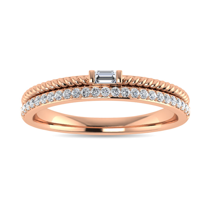 Diamond 1/6 Ct.Tw. Bridal Ring in 10K Rose Gold