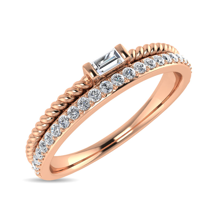 Diamond 1/6 Ct.Tw. Bridal Ring in 10K Rose Gold