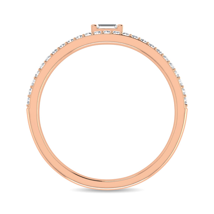 Diamond 1/6 Ct.Tw. Bridal Ring in 10K Rose Gold