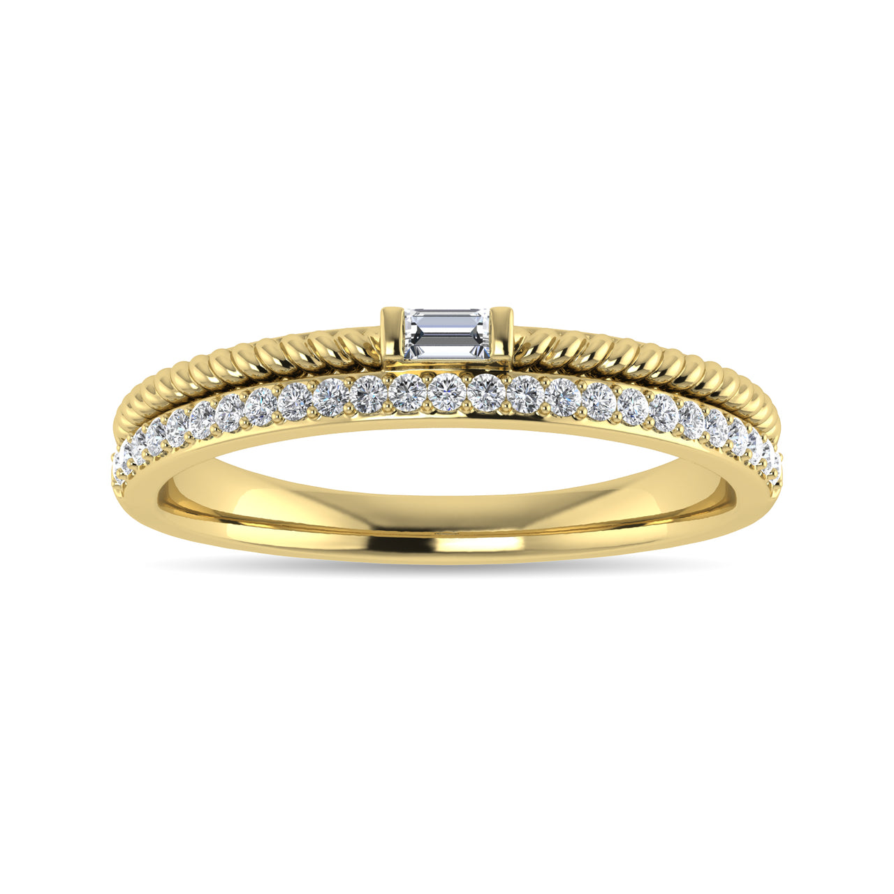 Diamond 1/6 Ct.Tw. Bridal Ring in 10K Yellow Gold