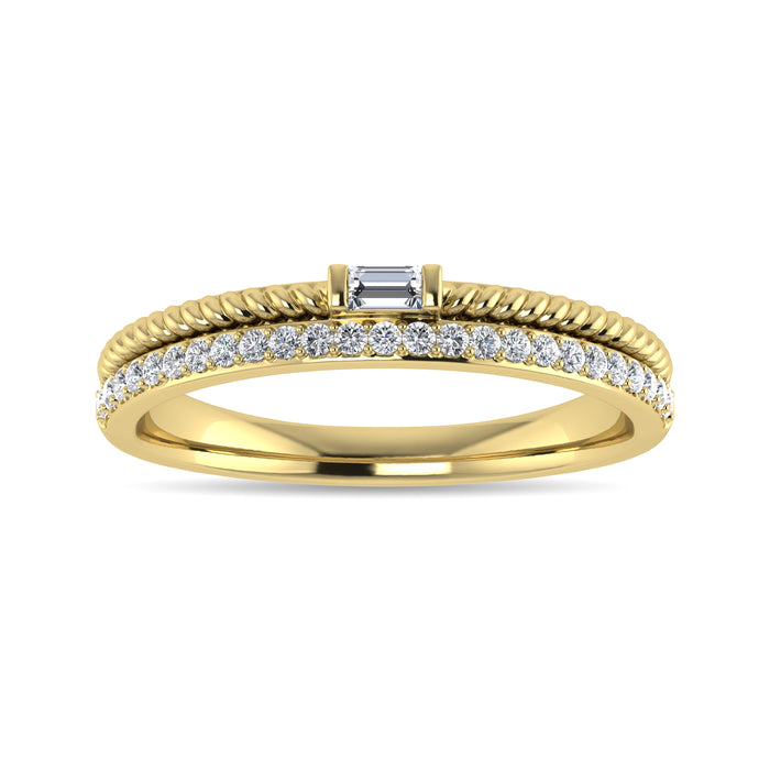 Diamond 1/6 Ct.Tw. Bridal Ring in 10K Yellow Gold