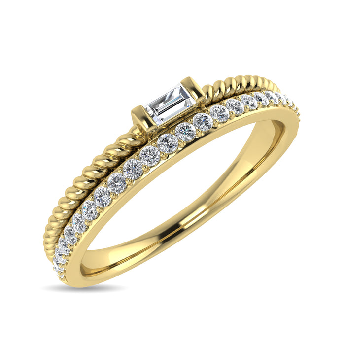 Diamond 1/6 Ct.Tw. Bridal Ring in 10K Yellow Gold