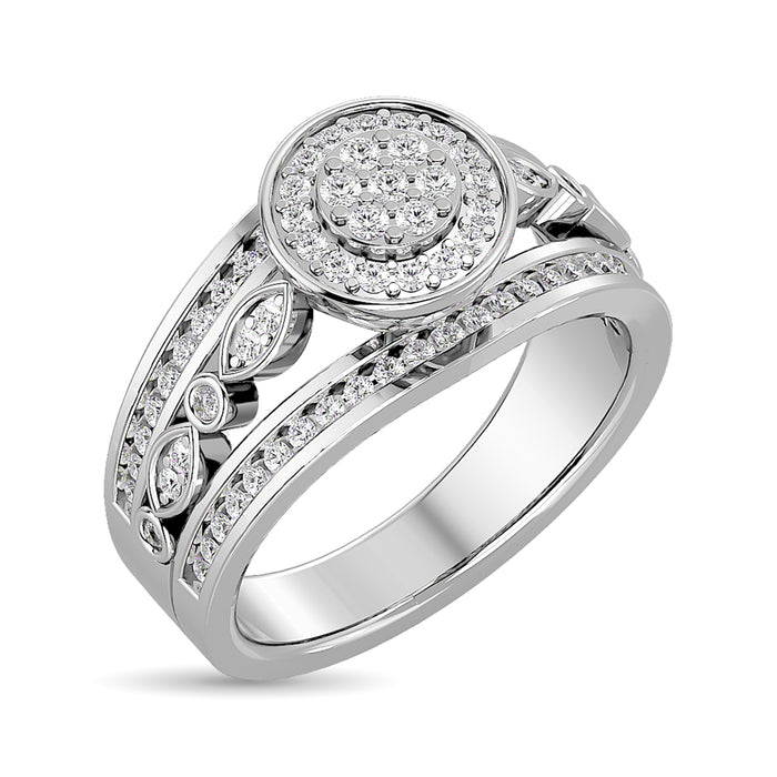 Diamond Engagement Ring 1/2 ct tw in 10K White Gold