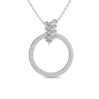 Thumbnail for Diamond 1/4 Ct.Tw. Open Circle Fashion Pendant in 10K White Gold