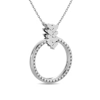 Thumbnail for Diamond 1/4 Ct.Tw. Open Circle Fashion Pendant in 10K White Gold